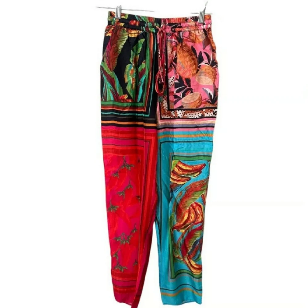FARM RIO Tropical Mixed Scarf Pants - Picture 11 of 14
